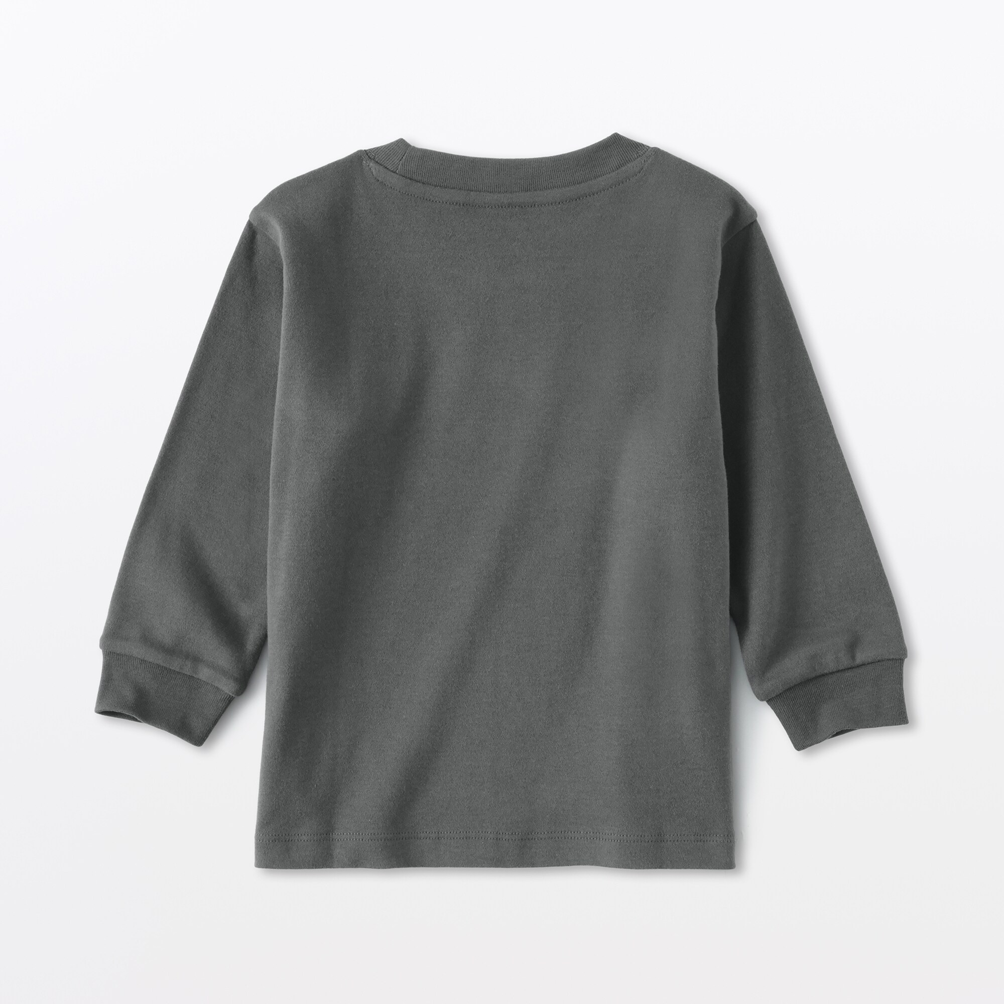 ベビー　あたまするっと　両面起毛クルーネック長袖Ｔシャツ