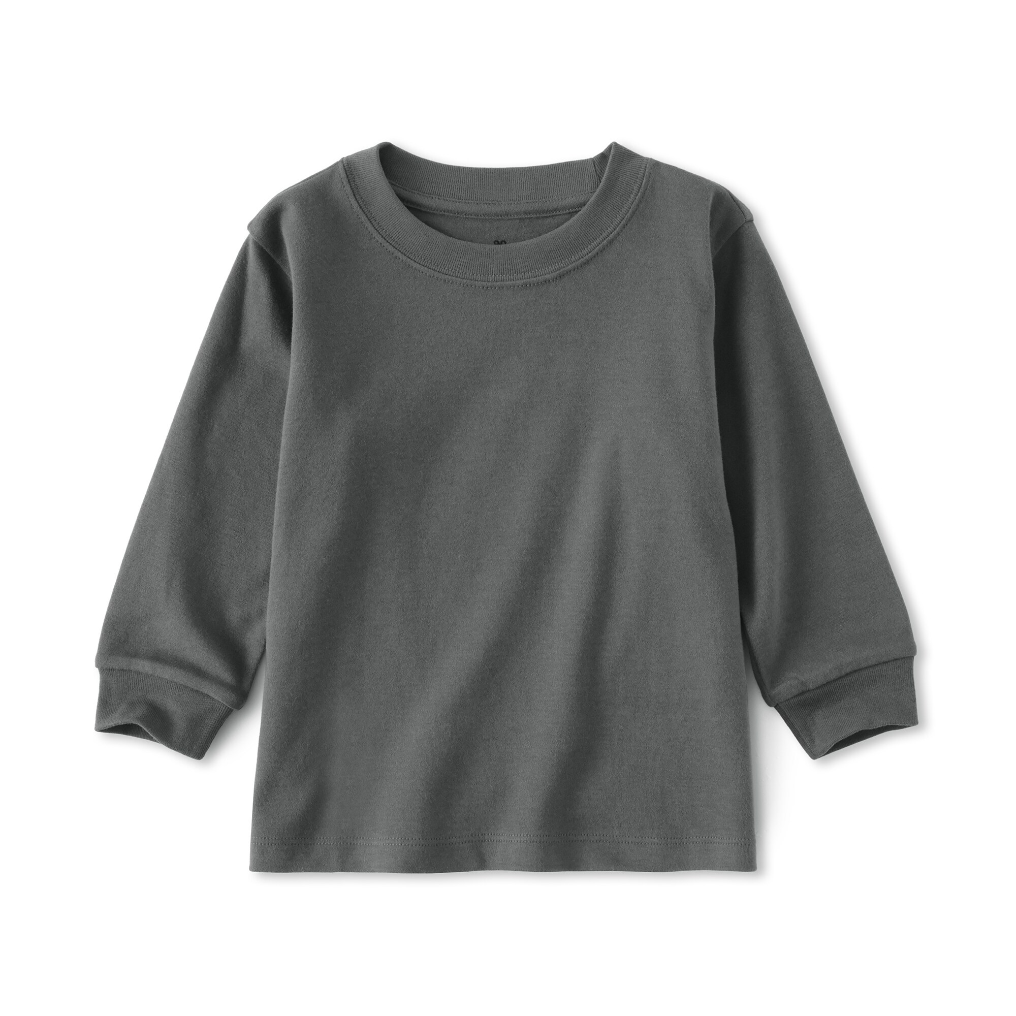 ベビー　あたまするっと　両面起毛クルーネック長袖Ｔシャツ