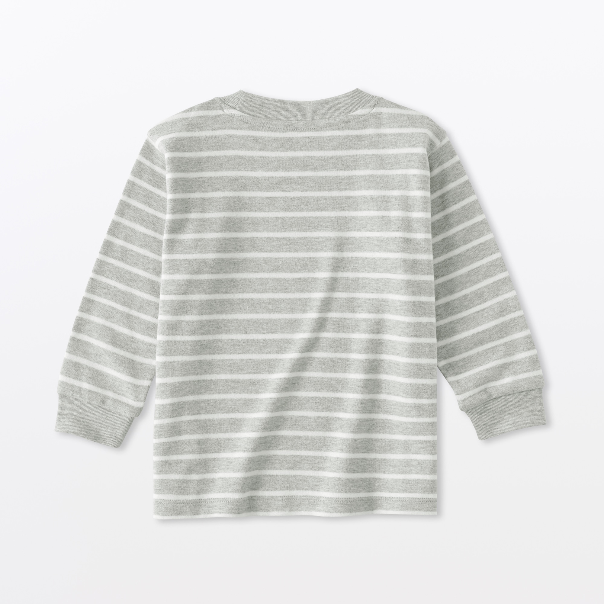 ベビー　あたまするっと　両面起毛クルーネック長袖Ｔシャツ