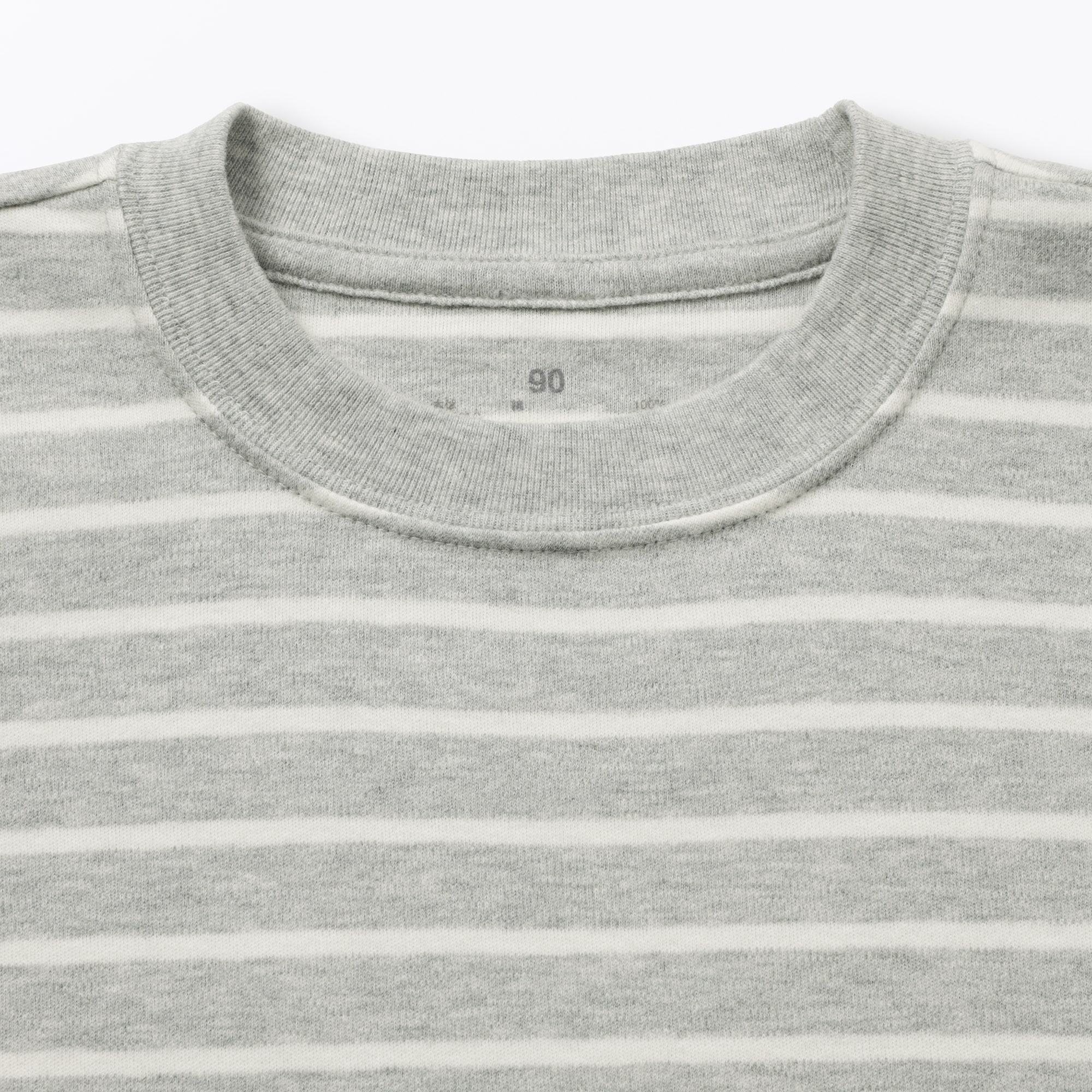 ベビー　あたまするっと　両面起毛クルーネック長袖Ｔシャツ