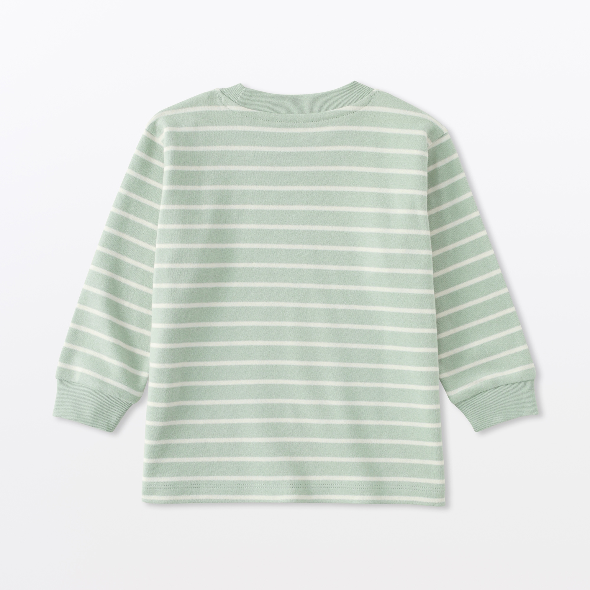 ベビー　あたまするっと　両面起毛クルーネック長袖Ｔシャツ