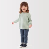 ベビー　あたまするっと　両面起毛クルーネック長袖Ｔシャツ