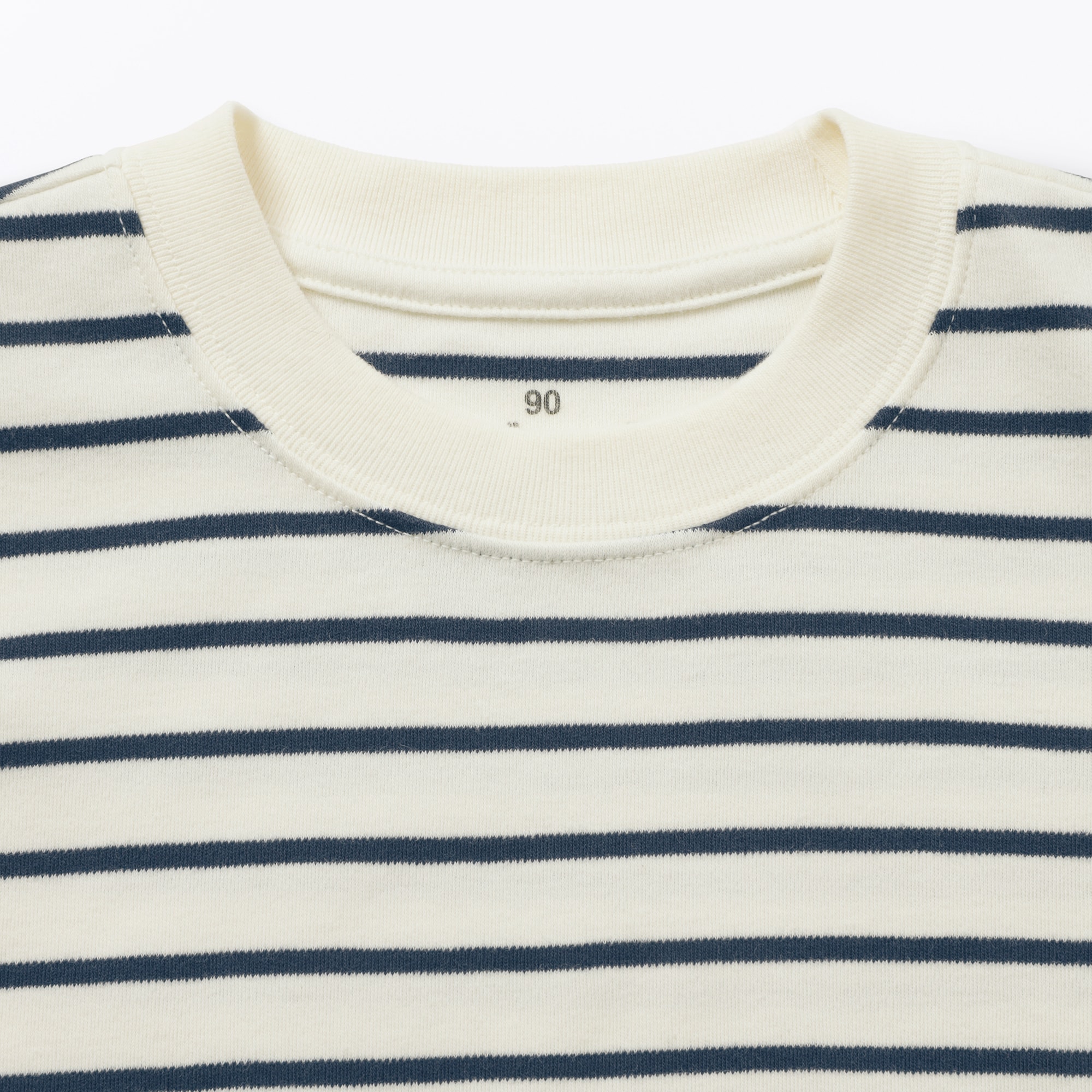 ベビー　あたまするっと　両面起毛クルーネック長袖Ｔシャツ