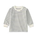 ベビー　あたまするっと　両面起毛クルーネック長袖Ｔシャツ