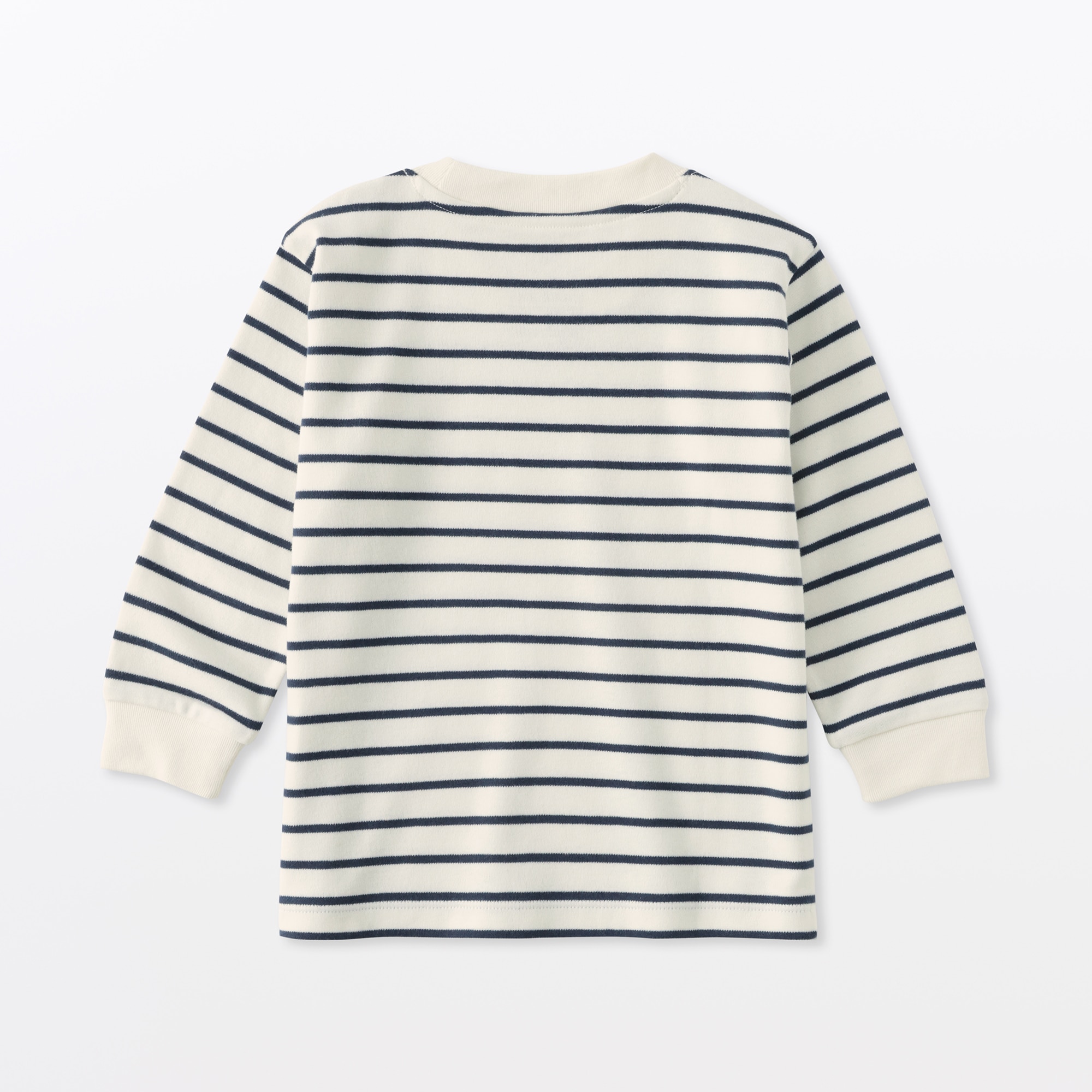 ベビー　あたまするっと　両面起毛クルーネック長袖Ｔシャツ