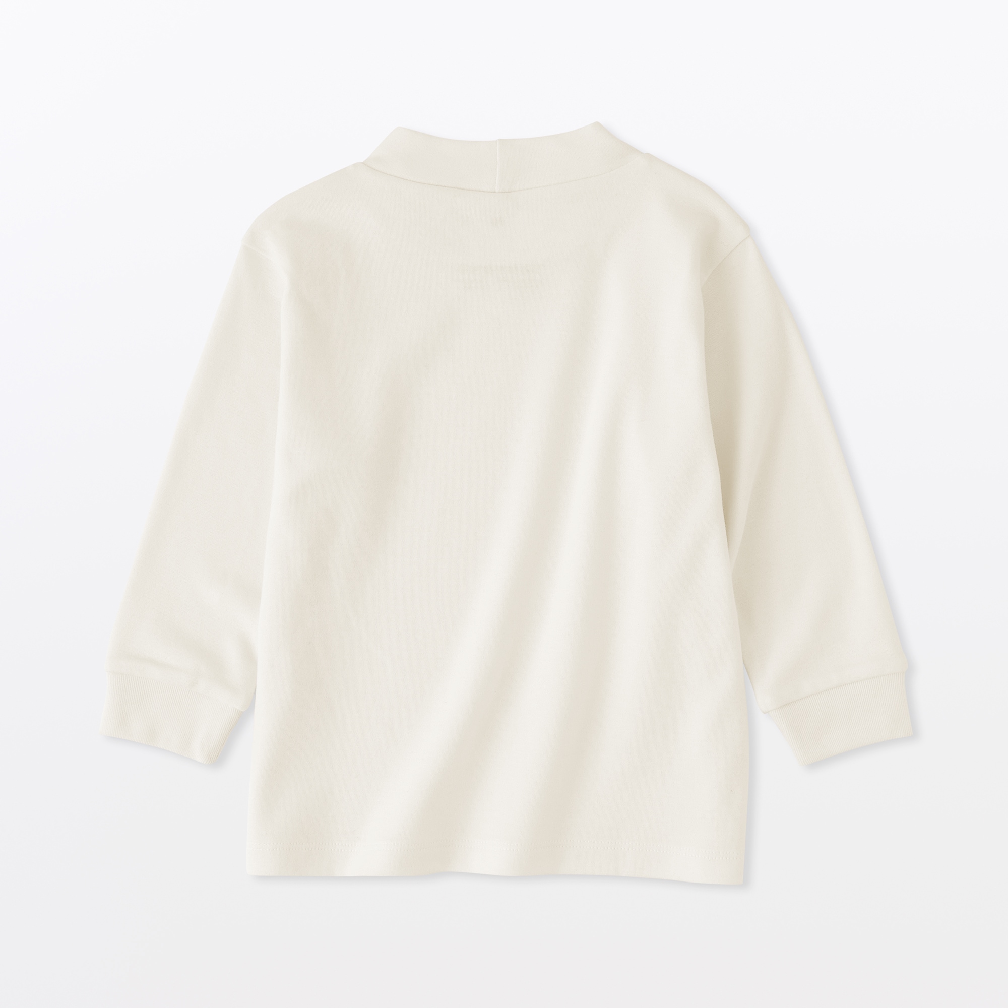 PGG ハイネック長袖シャツ ホワイト ベビー 両面起毛ハイネック長袖Tシャツ | 無印良品