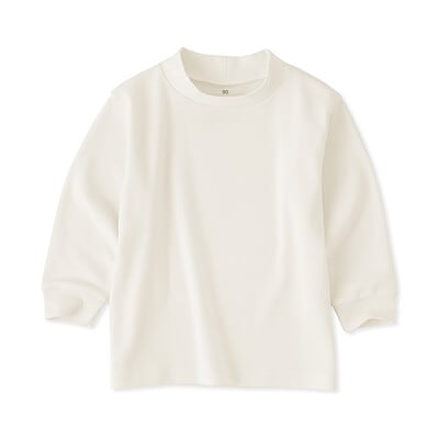 ベビー　両面起毛ハイネック長袖Ｔシャツ