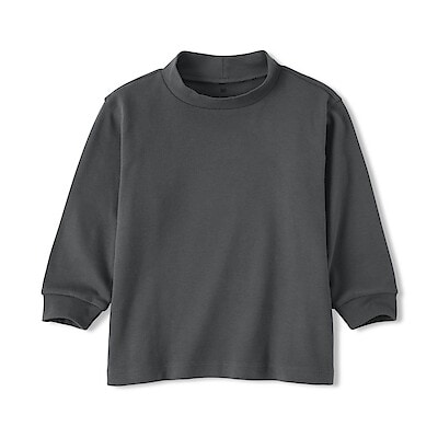 ベビー　両面起毛ハイネック長袖Ｔシャツ