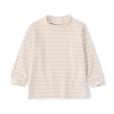 ベビー　両面起毛ハイネック長袖Ｔシャツ