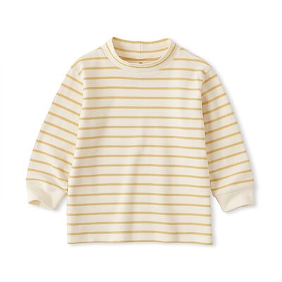 ベビー　両面起毛ハイネック長袖Ｔシャツ