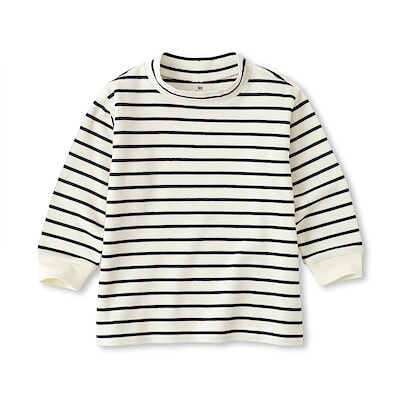 ベビー　両面起毛ハイネック長袖Ｔシャツ