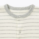 ベビー　脇に縫い目のない起毛フライス編み長袖カバーオール