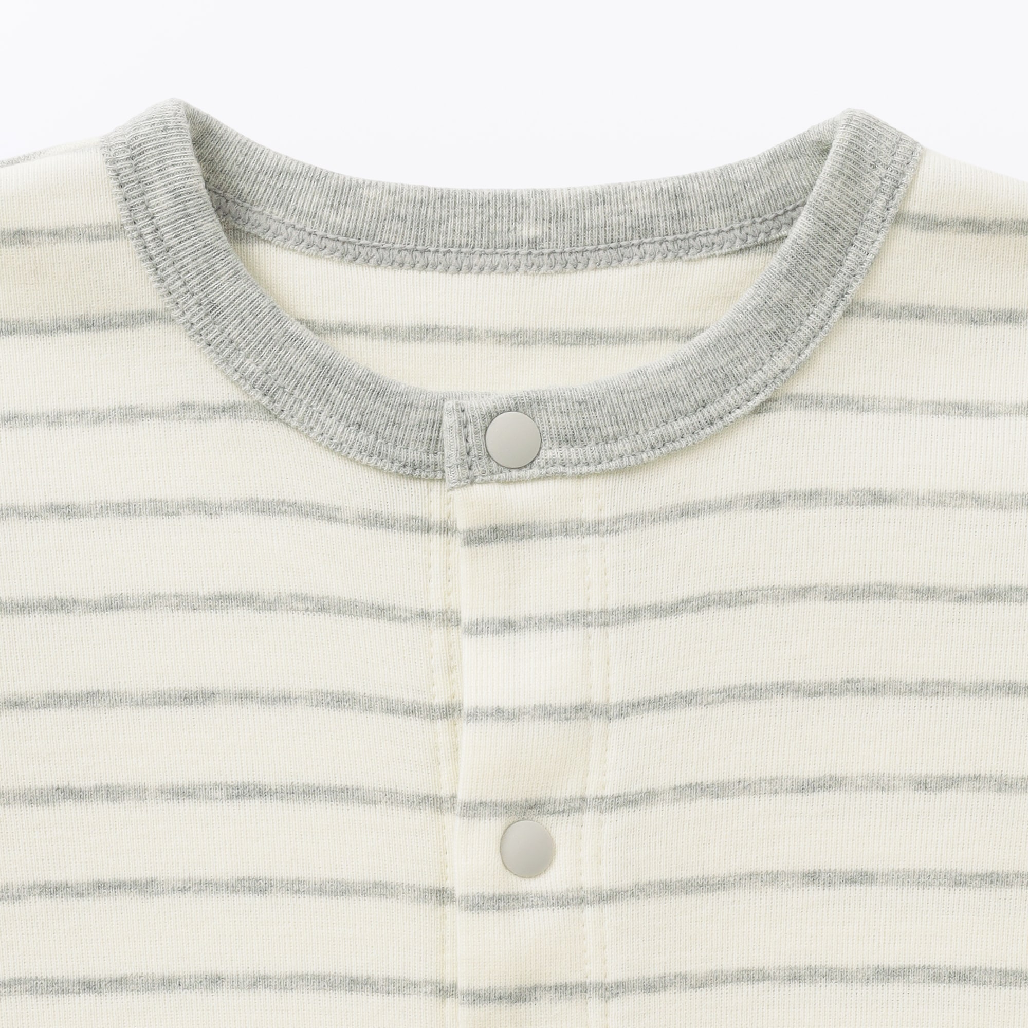 ベビー　脇に縫い目のない起毛フライス編み長袖カバーオール