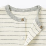 ベビー　脇に縫い目のない起毛フライス編み長袖カバーオール