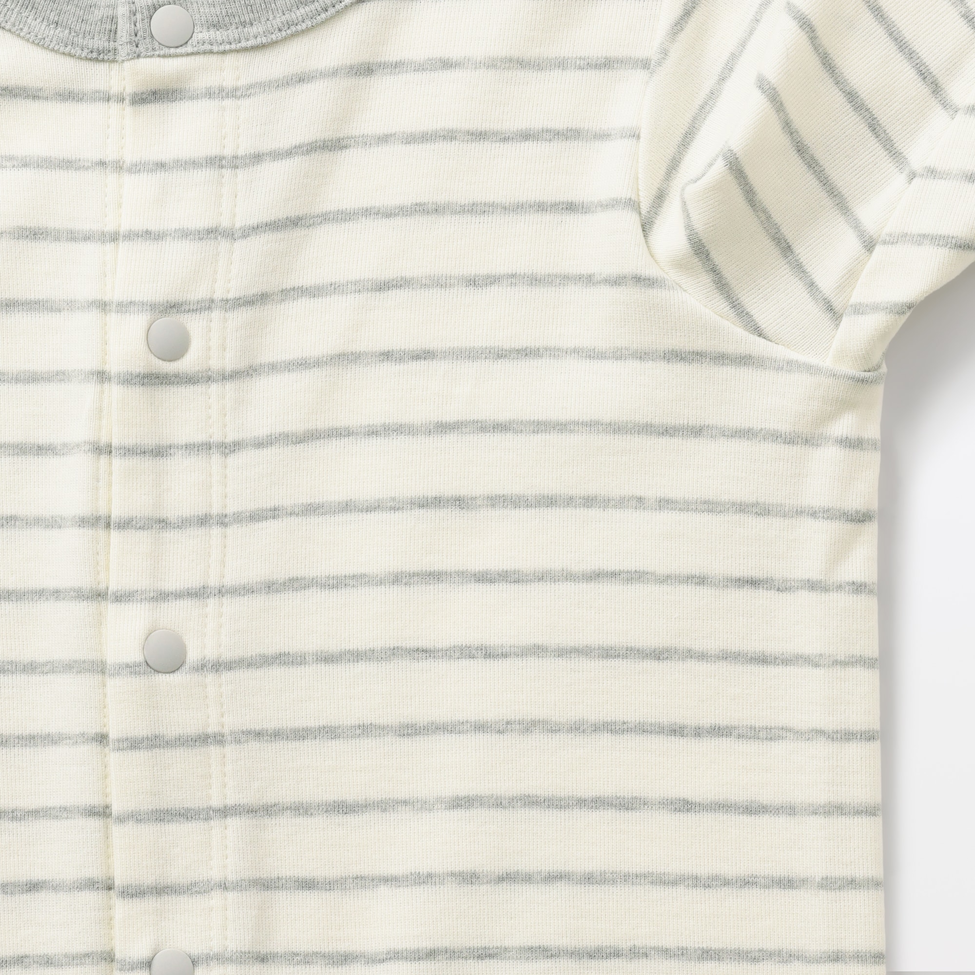 ベビー　脇に縫い目のない起毛フライス編み長袖カバーオール