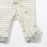 ベビー　脇に縫い目のない起毛フライス編み長袖カバーオール