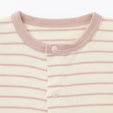 ベビー　脇に縫い目のない起毛フライス編み長袖カバーオール