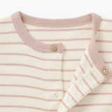 ベビー　脇に縫い目のない起毛フライス編み長袖カバーオール