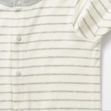 ベビー　脇に縫い目のない起毛フライス編み長袖カバーオール