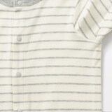 ベビー　脇に縫い目のない起毛フライス編み長袖カバーオール