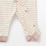 ベビー　脇に縫い目のない起毛フライス編み長袖カバーオール