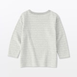 ベビー　あたまするっと　接結編みクルーネック長袖Ｔシャツ