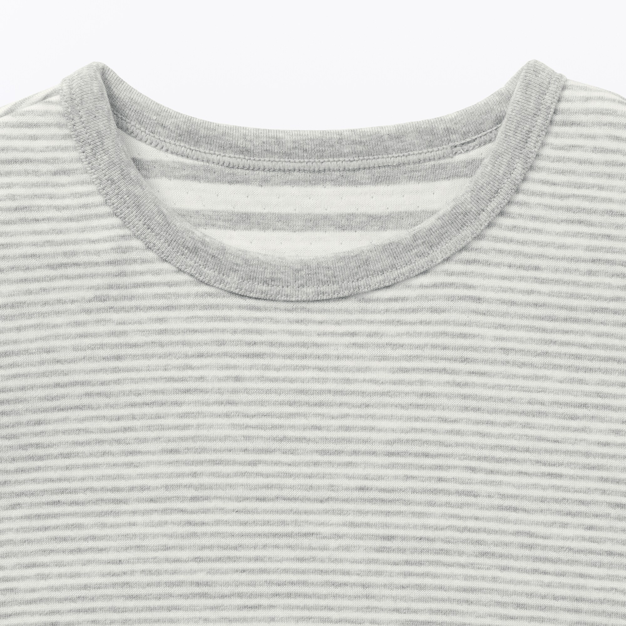 ベビー　あたまするっと　接結編みクルーネック長袖Ｔシャツ