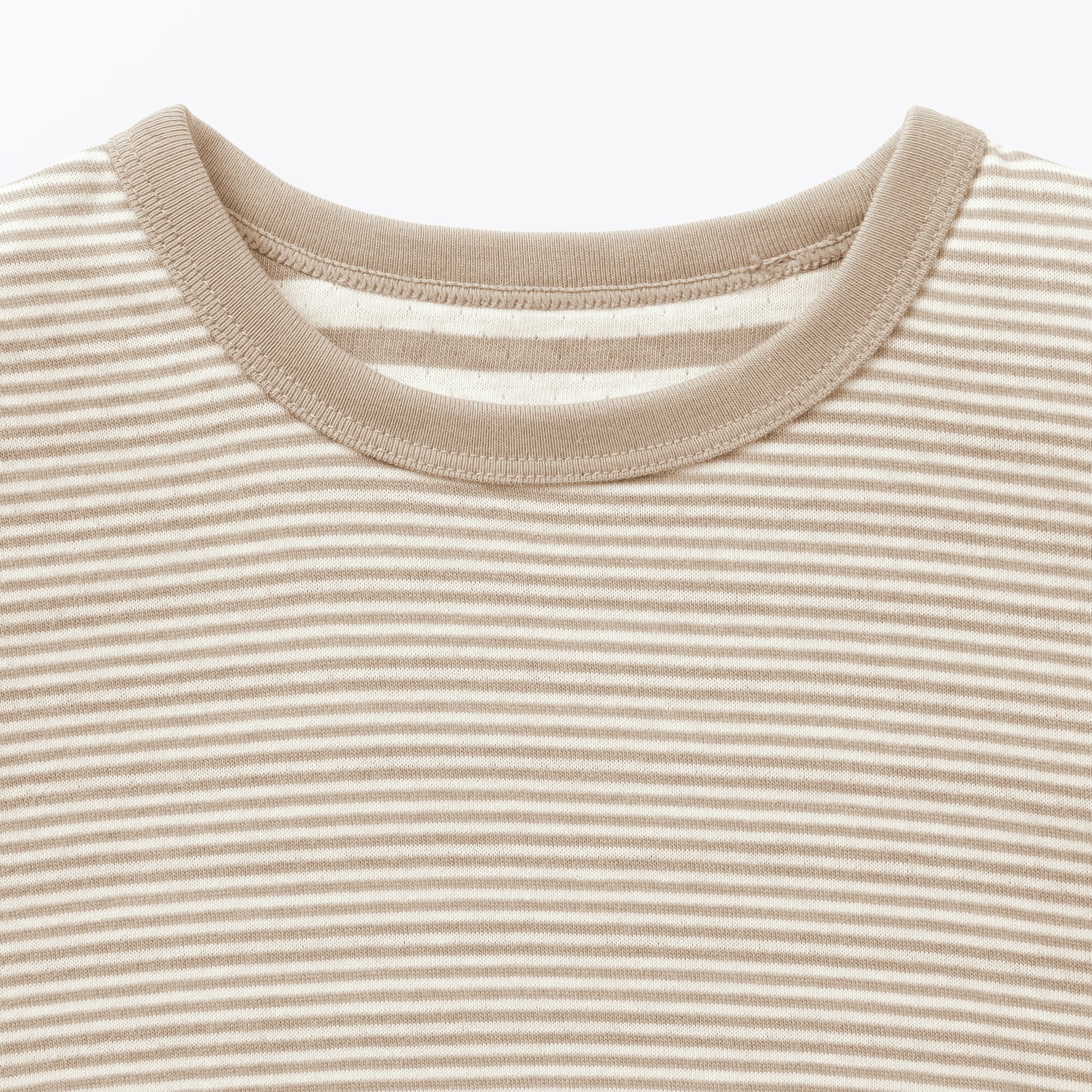 ベビー　あたまするっと　接結編みクルーネック長袖Ｔシャツ