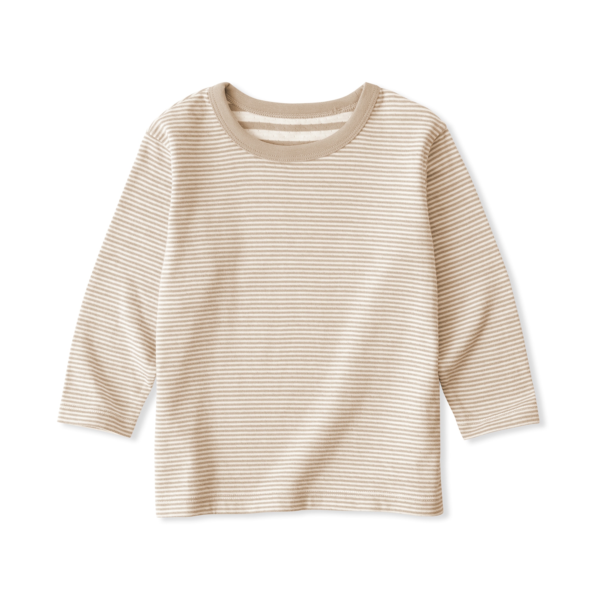 ベビー あたまするっと 接結編みクルーネック長袖Tシャツ | 無印良品