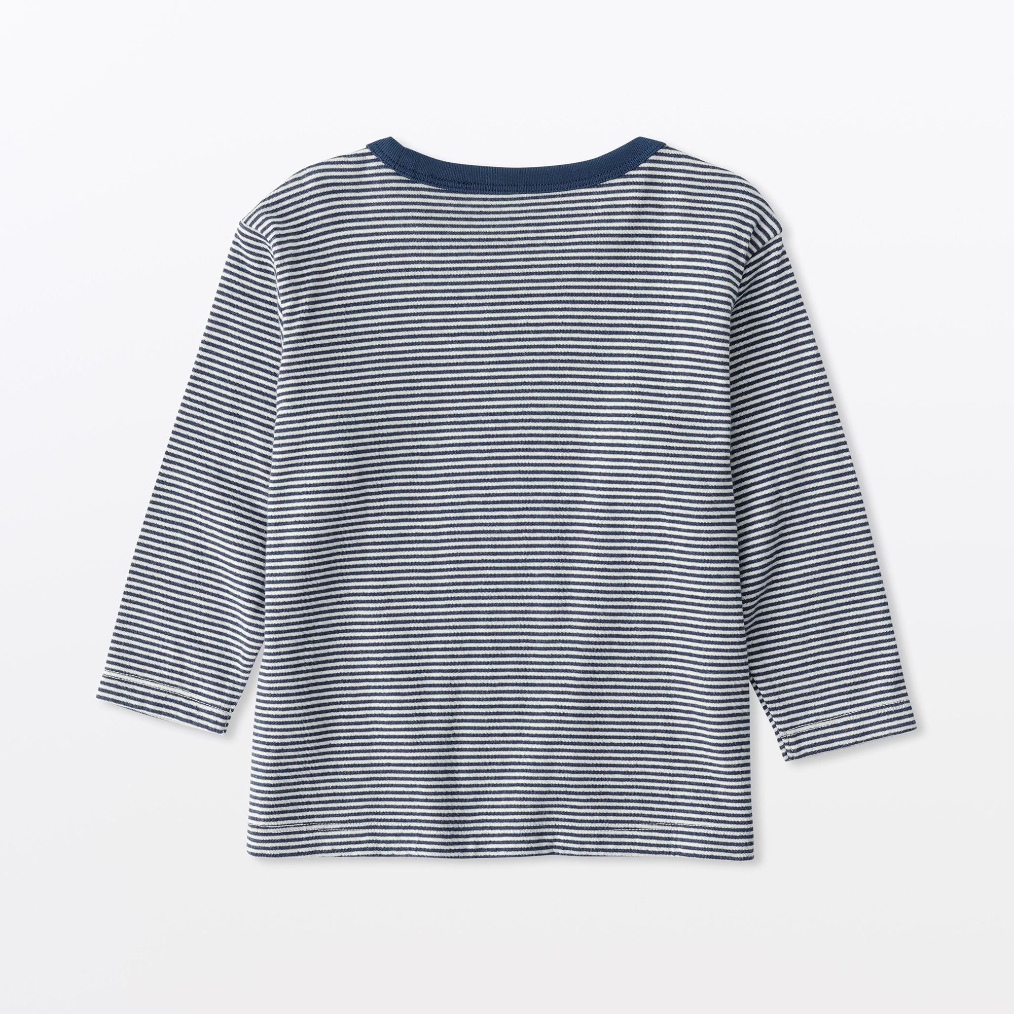 ベビー　あたまするっと　接結編みクルーネック長袖Ｔシャツ