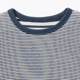 ベビー　あたまするっと　接結編みクルーネック長袖Ｔシャツ