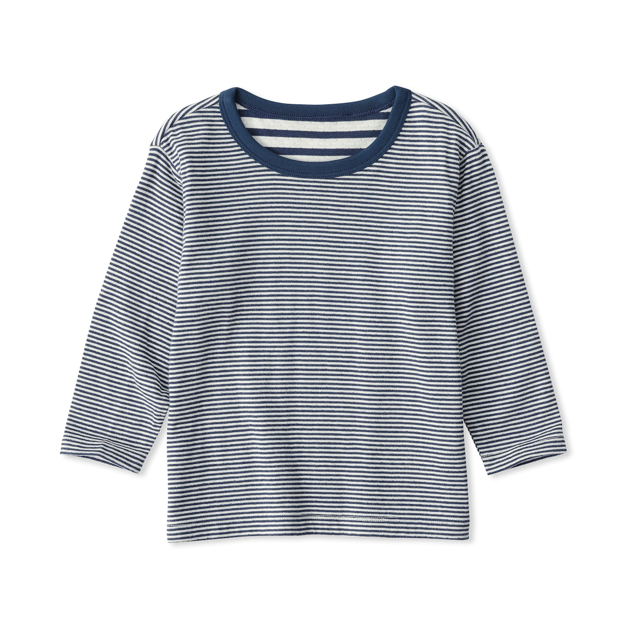 ベビー　あたまするっと　接結編みクルーネック長袖Ｔシャツ