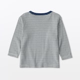 ベビー　あたまするっと　接結編みクルーネック長袖Ｔシャツ