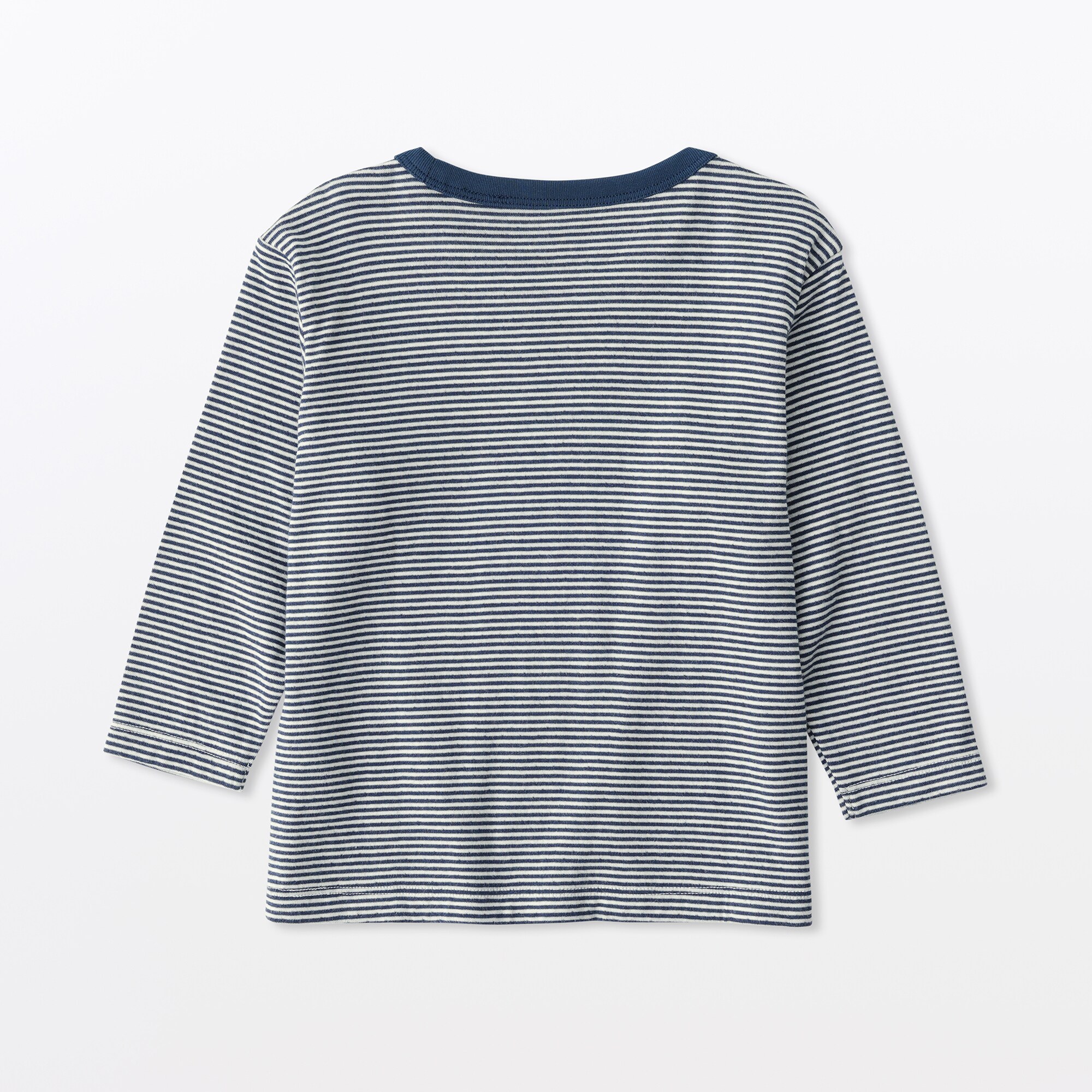 ベビー　あたまするっと　接結編みクルーネック長袖Ｔシャツ