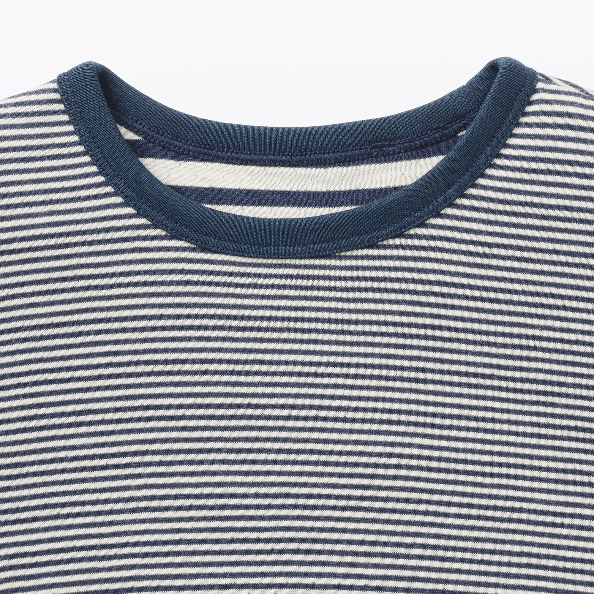 ベビー　あたまするっと　接結編みクルーネック長袖Ｔシャツ