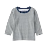 ベビー　あたまするっと　接結編みクルーネック長袖Ｔシャツ