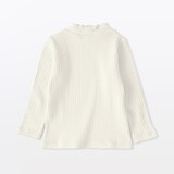 ベビー　ストレッチジャカード編みハイネック長袖Ｔシャツ