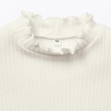 ベビー　ストレッチジャカード編みハイネック長袖Ｔシャツ