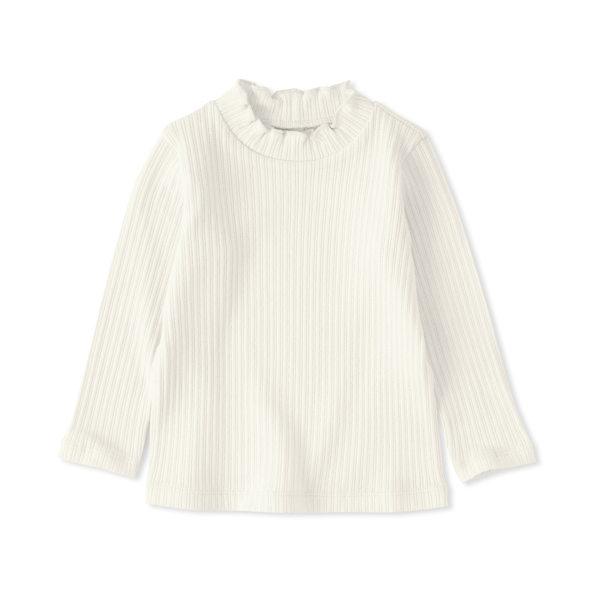 ベビー　ストレッチジャカード編みハイネック長袖Ｔシャツ