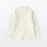 ベビー　ストレッチジャカード編みハイネック長袖Ｔシャツ