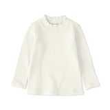 ベビー　ストレッチジャカード編みハイネック長袖Ｔシャツ