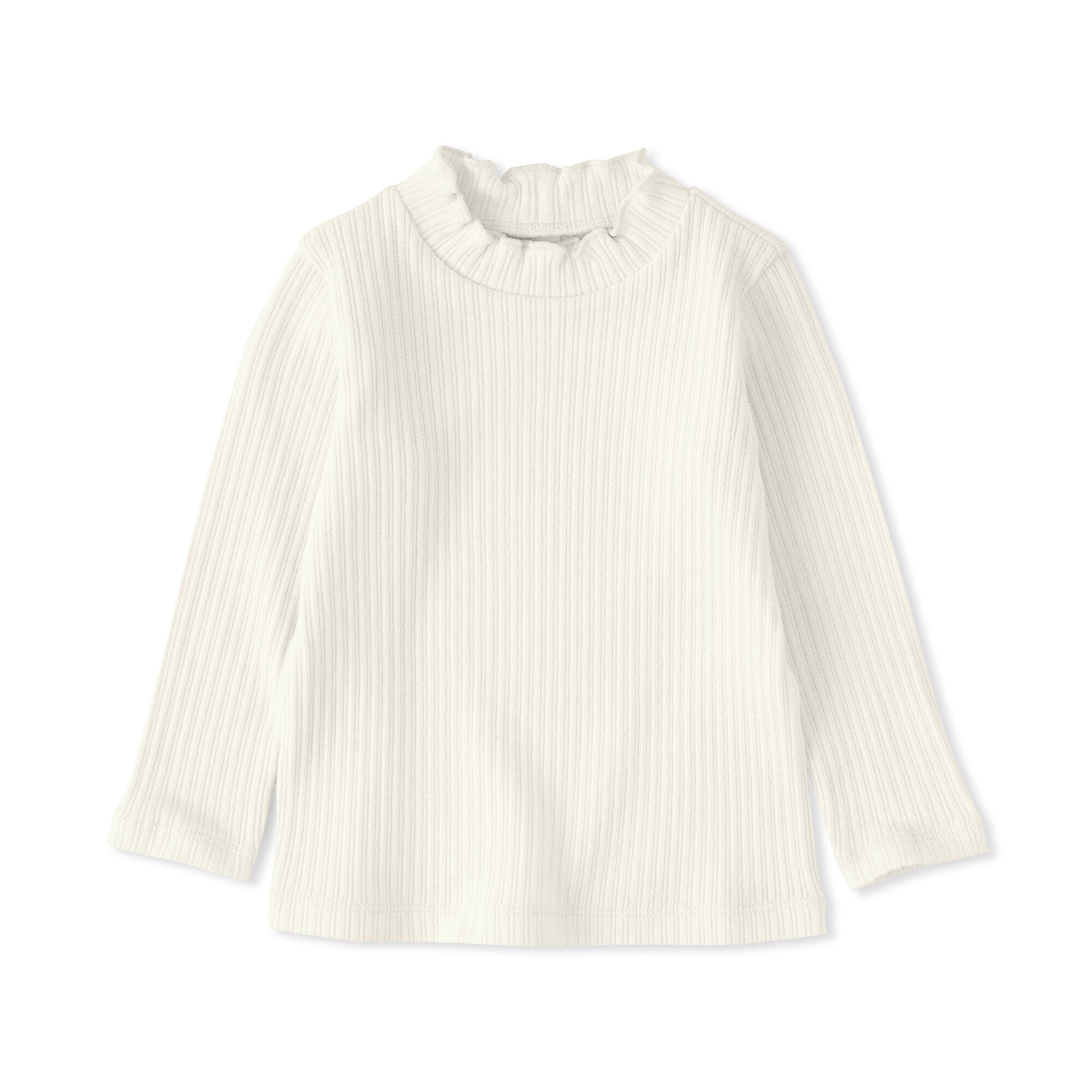 ベビー　ストレッチジャカード編みハイネック長袖Ｔシャツ