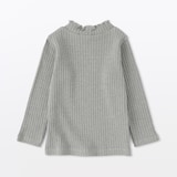 ベビー　ストレッチジャカード編みハイネック長袖Ｔシャツ