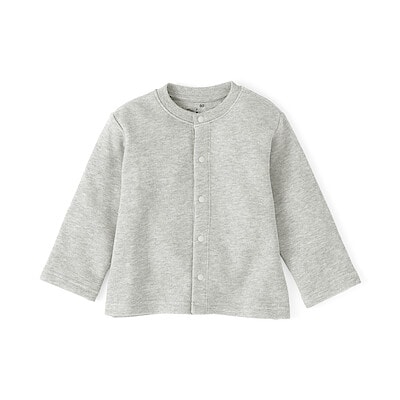 ベビー　裏毛スウェットカーディガン