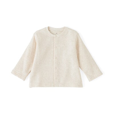 ベビー　裏毛スウェットカーディガン