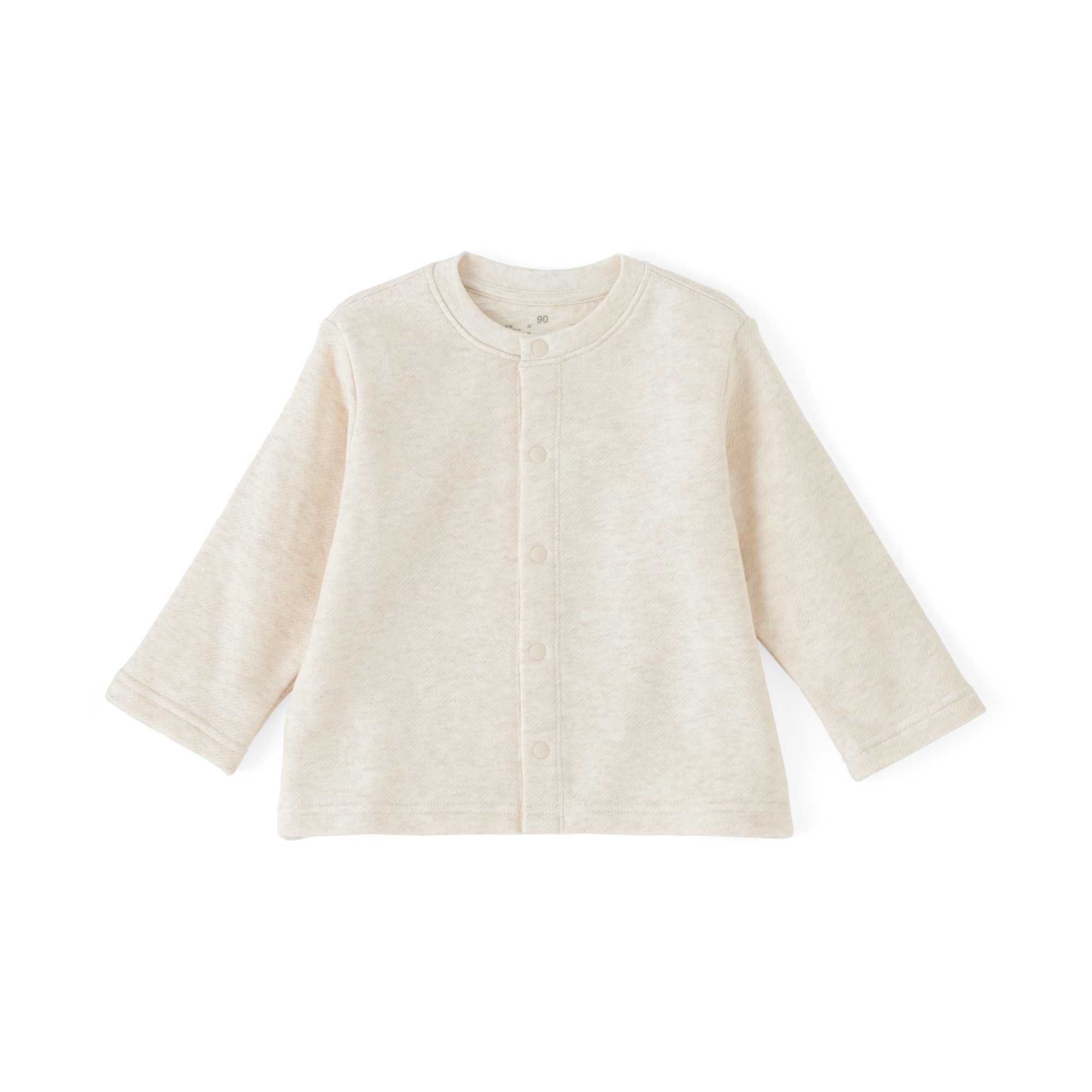 ベビー　裏毛スウェットカーディガン