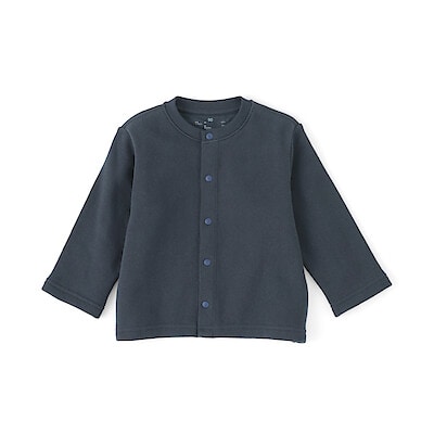 ベビー　裏毛スウェットカーディガン