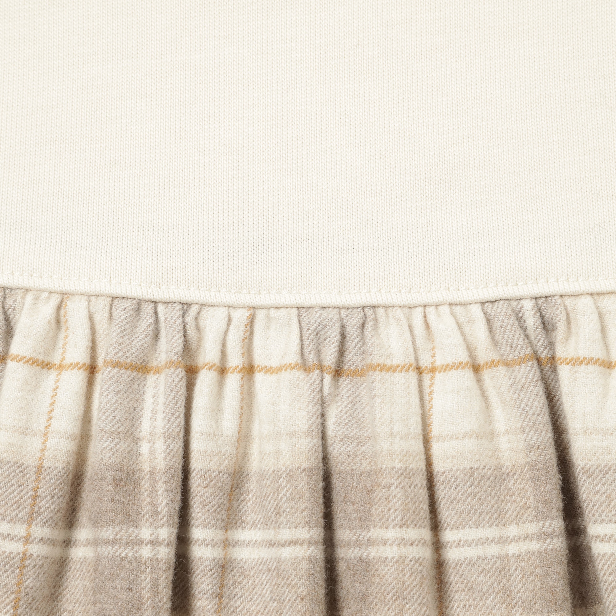 ベビー　両面起毛フランネルプルオーバー長袖ワンピース