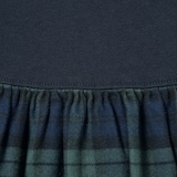 ベビー　両面起毛フランネルプルオーバー長袖ワンピース