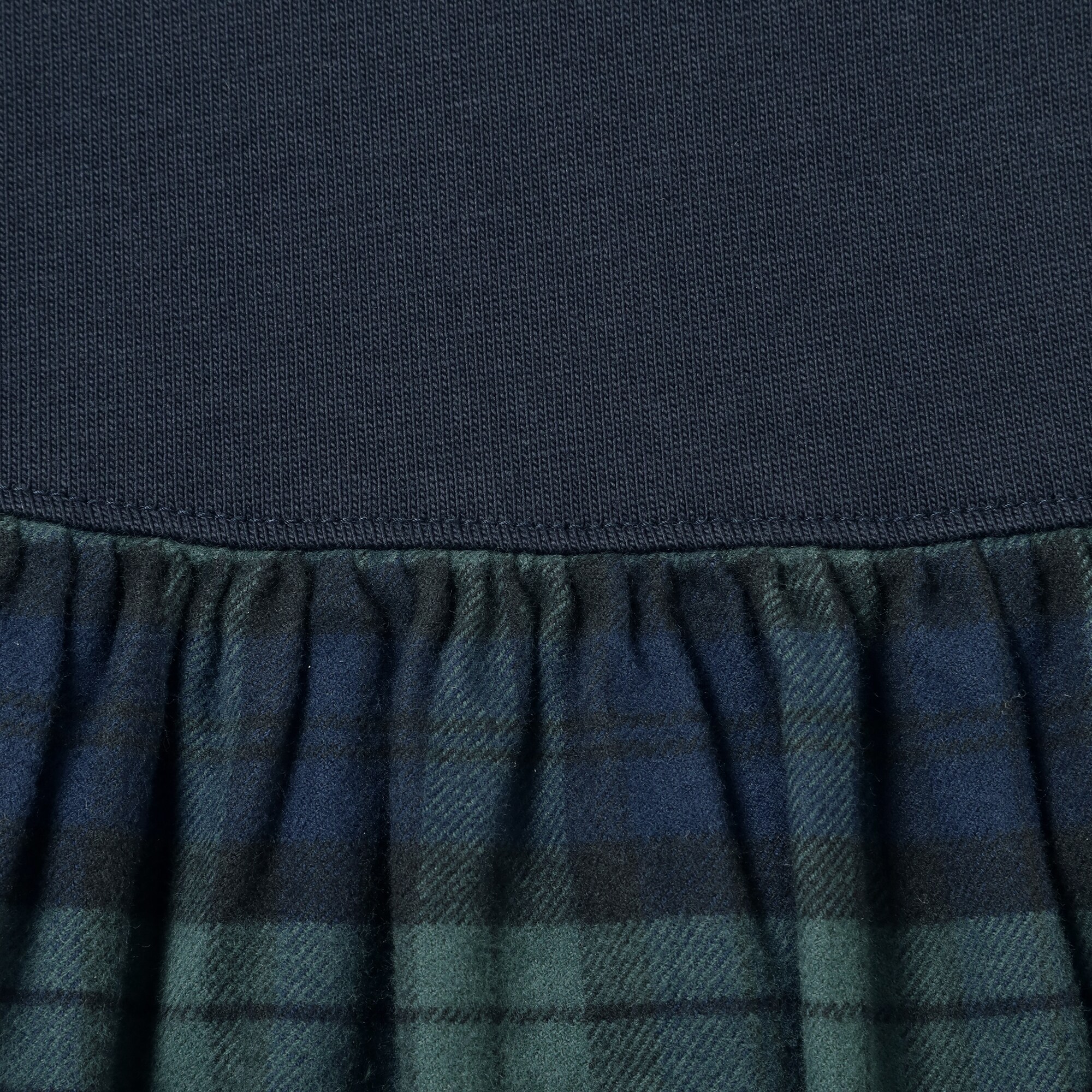 ベビー　両面起毛フランネルプルオーバー長袖ワンピース